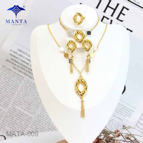 Zircon Set Rings Earrings Bracelets Necklaces Jewelry Sets