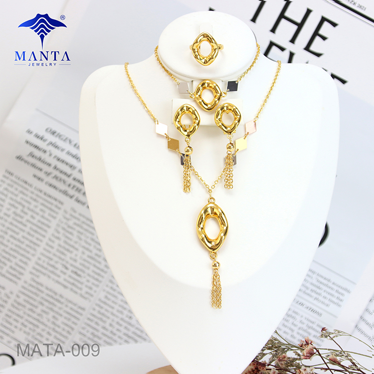 Zircon Set Rings Earrings Bracelets Necklaces Jewelry Sets