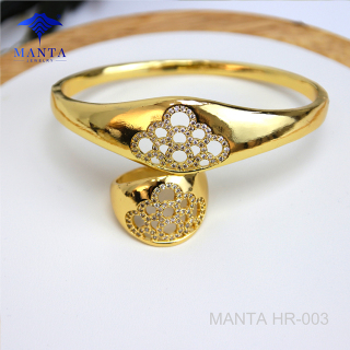 Accesorio de circonita completa para damas, anillo de pulsera de noche