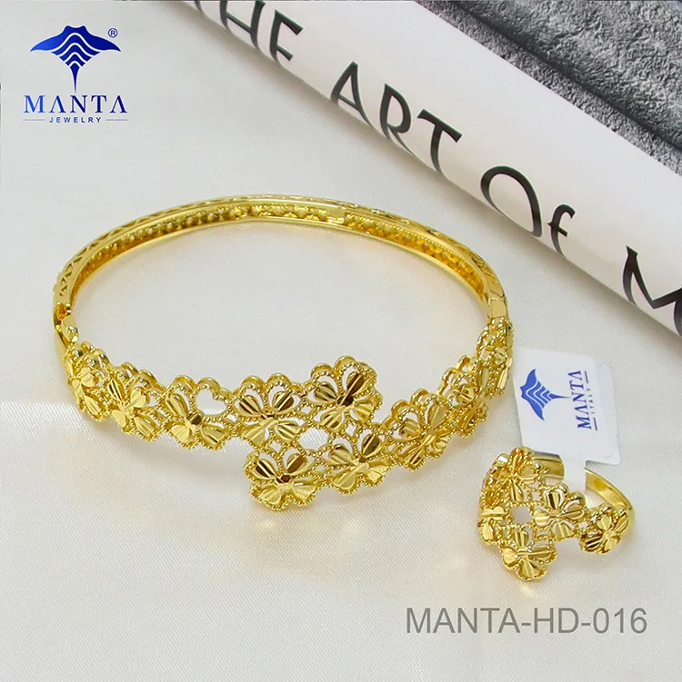 Set Cincin Gelang Loyang Hadiah Barang Kemas Mewah