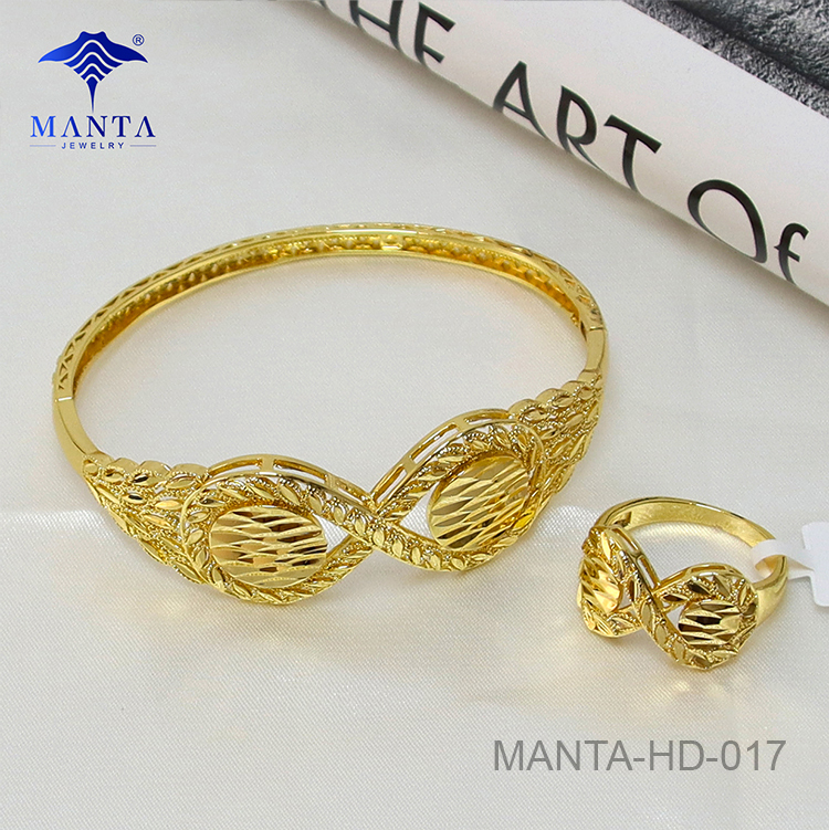 Set Cincin Gelang Loyang Hadiah Barang Kemas Mewah