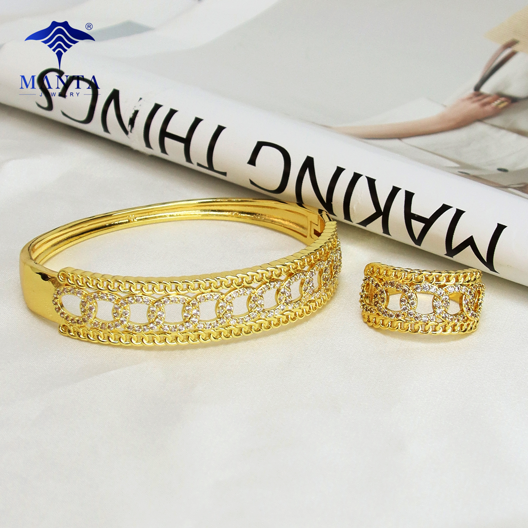 gold-plated openwork jewelry