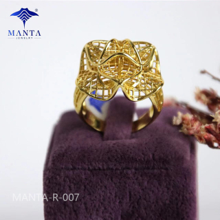 Dubai 24k Gold Unique Engagement Rings for Women