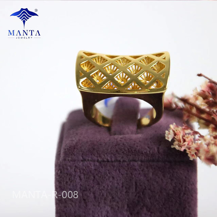 Dubai 24k Gold Unique Engagement Rings for Women