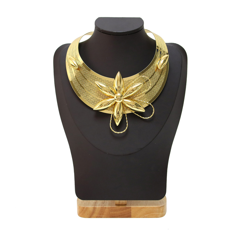 Newest Dubai Gold Plated Necklace Jewelry Set