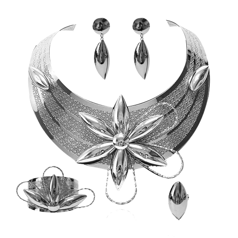 Newest Dubai Gold Plated Necklace Jewelry Set