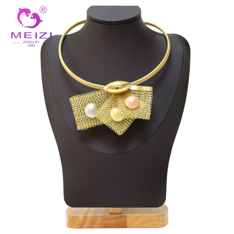 Latest Fashion Dubai Gold Plated Necklace Jewelry Set