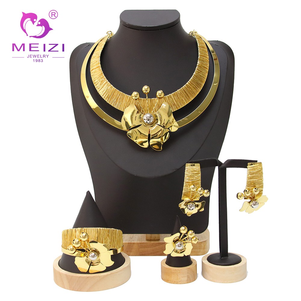 dubai gold jewelry sets for women 2022