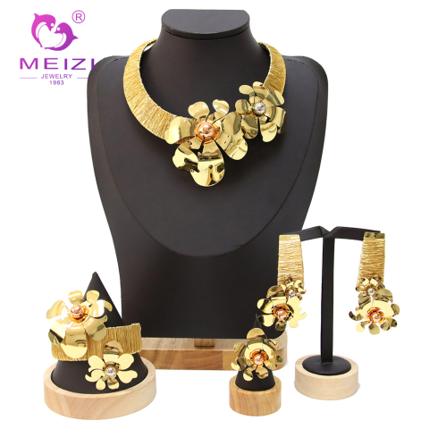 set barang kemas emas dubai 24k untuk wanita