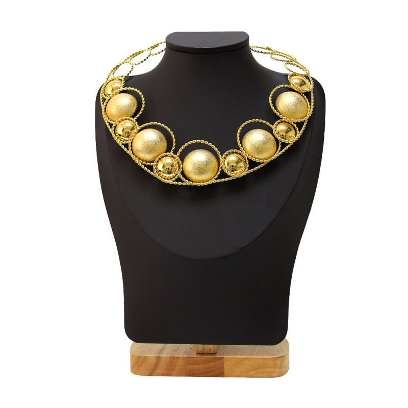 18k Wedding Exaggerated Necklace Earring Bracelet Set