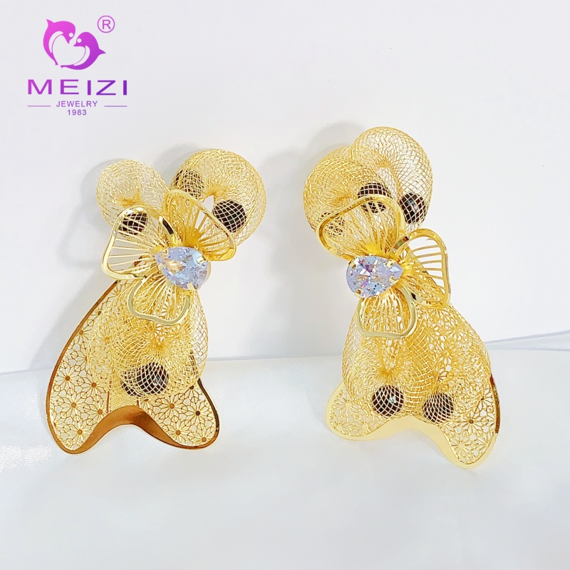 vintage cute gold earrings designs for female