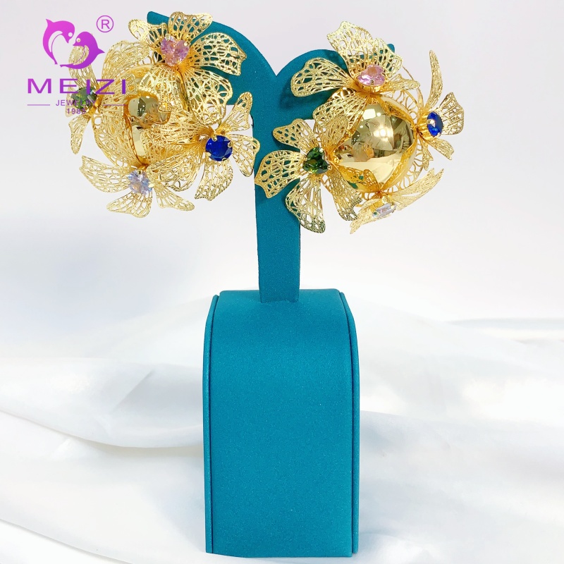 wedding gold plated earrings for bride