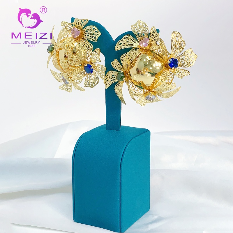 wedding gold plated earrings for bride