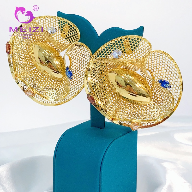 18k gold wedding diamond earrings for women