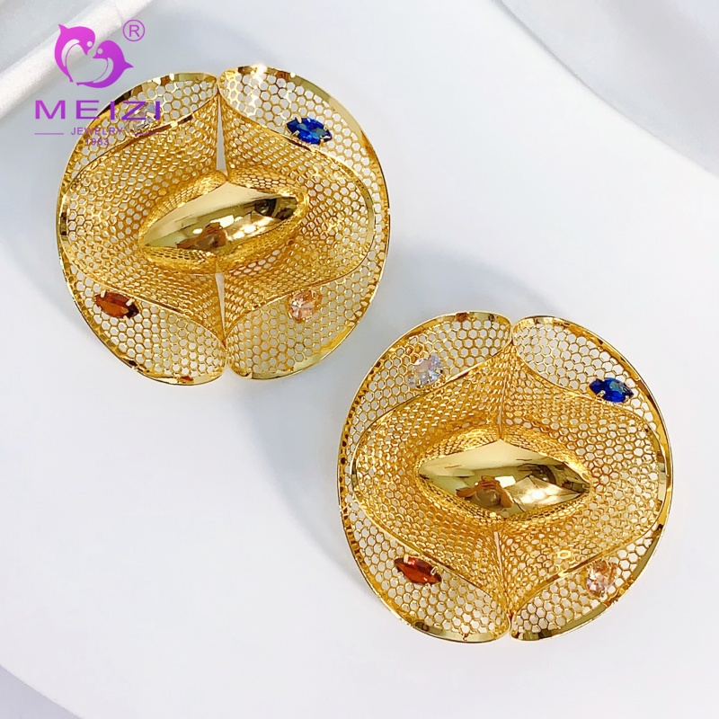 18k gold wedding diamond earrings for women