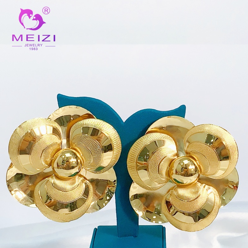 moda diamante flor brincos de ouro 18k