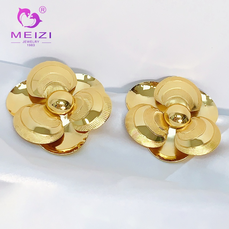 moda diamante flor brincos de ouro 18k