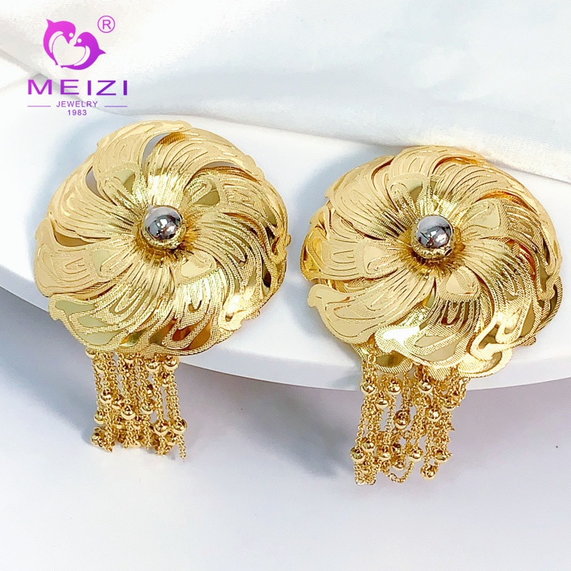 pendientes de flores para niñas con circonita cúbica de moda