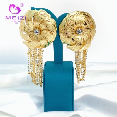 brincos de flores para meninas de zircônia cúbica da moda