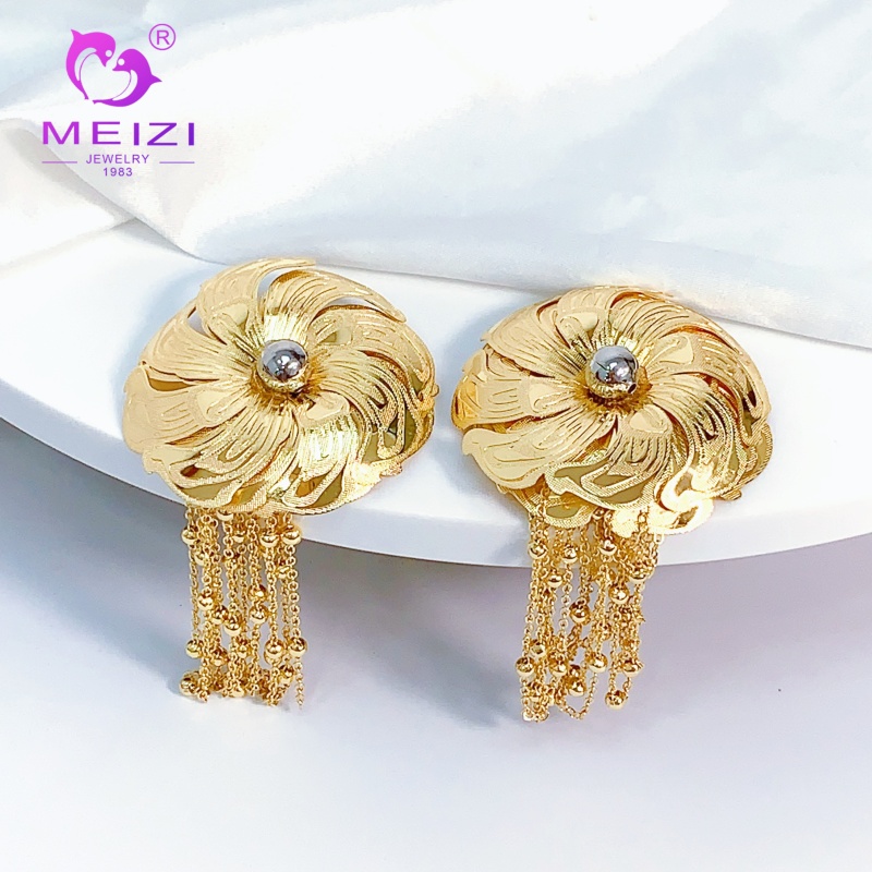 pendientes de flores para niñas con circonita cúbica de moda