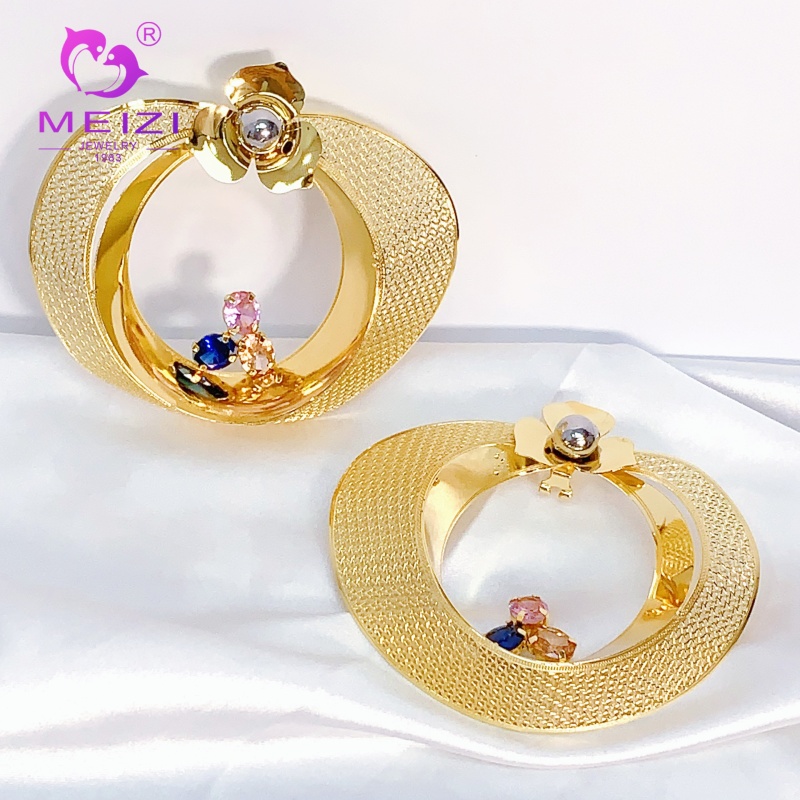 fashion 18k gold jewelry earring set for wedding