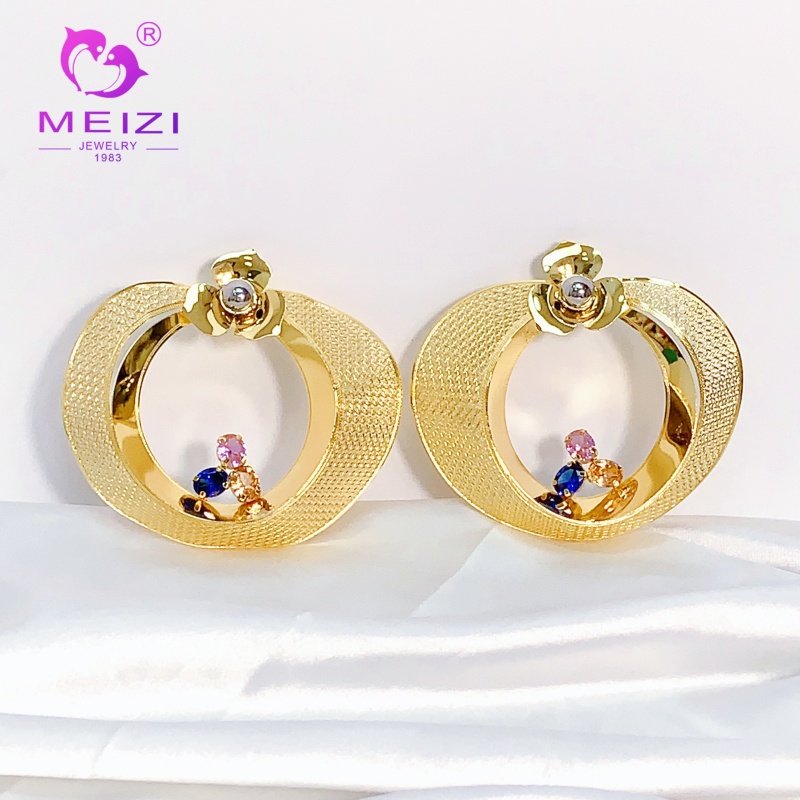 fashion 18k gold jewelry earring set for wedding