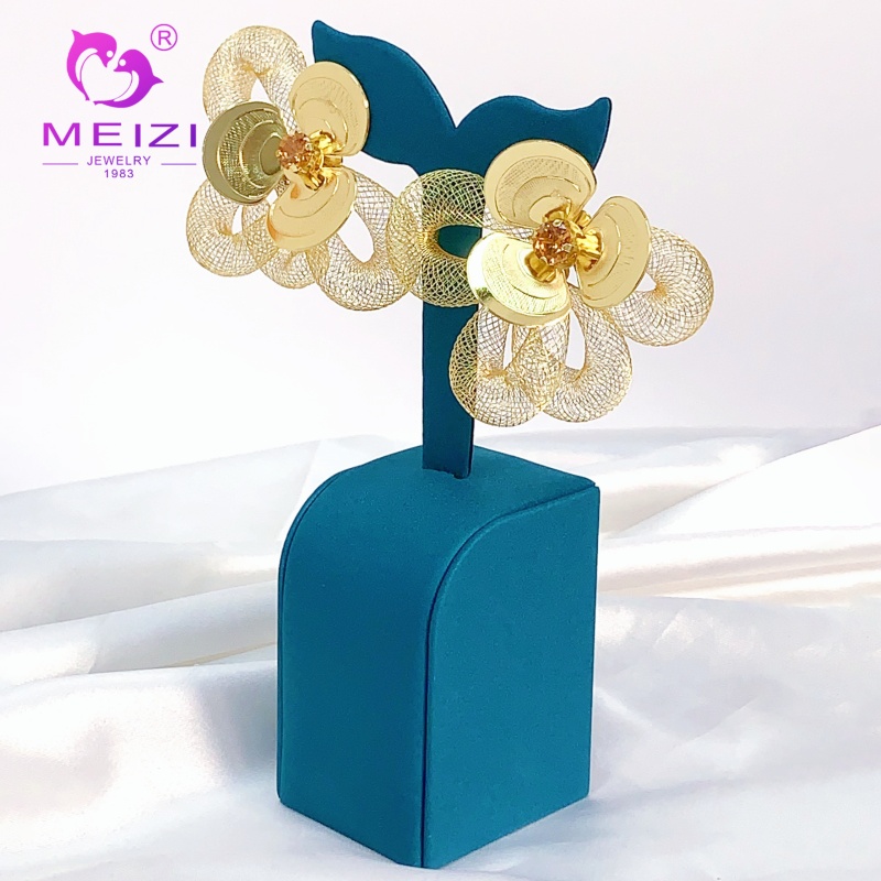 fashion jewelry flower waterproof bridal statement earrings