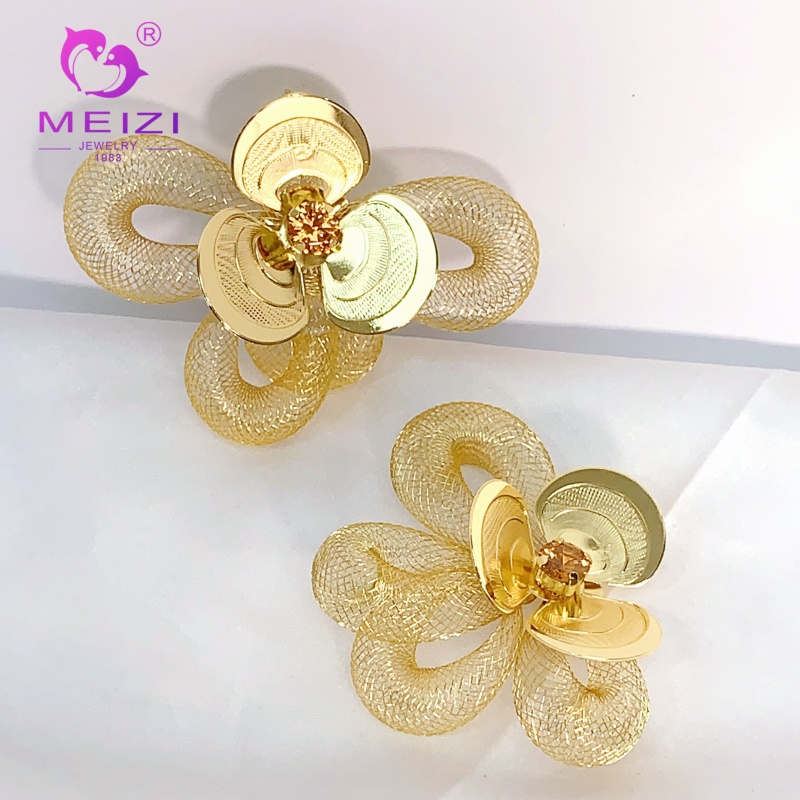 fashion jewelry flower waterproof bridal statement earrings