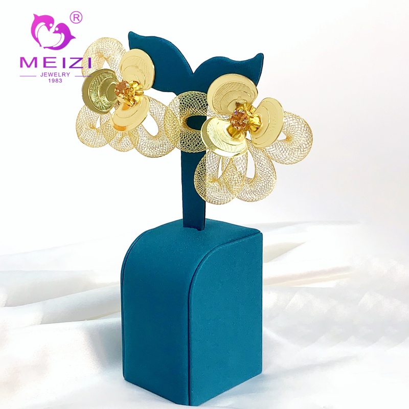 fashion jewelry flower waterproof bridal statement earrings