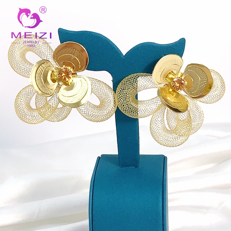 fashion jewelry flower waterproof bridal statement earrings
