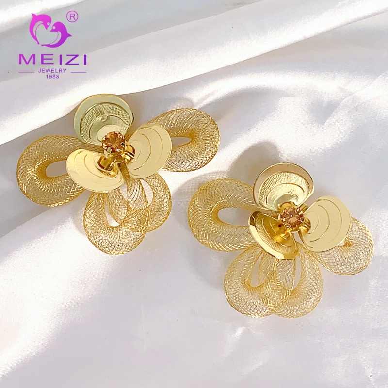 fashion jewelry flower waterproof bridal statement earrings