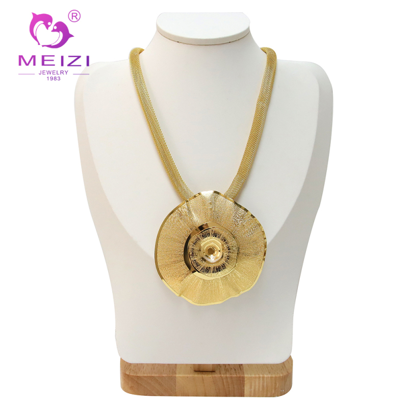 gold pendant set necklace and earring set for wedding gold chain and earrings