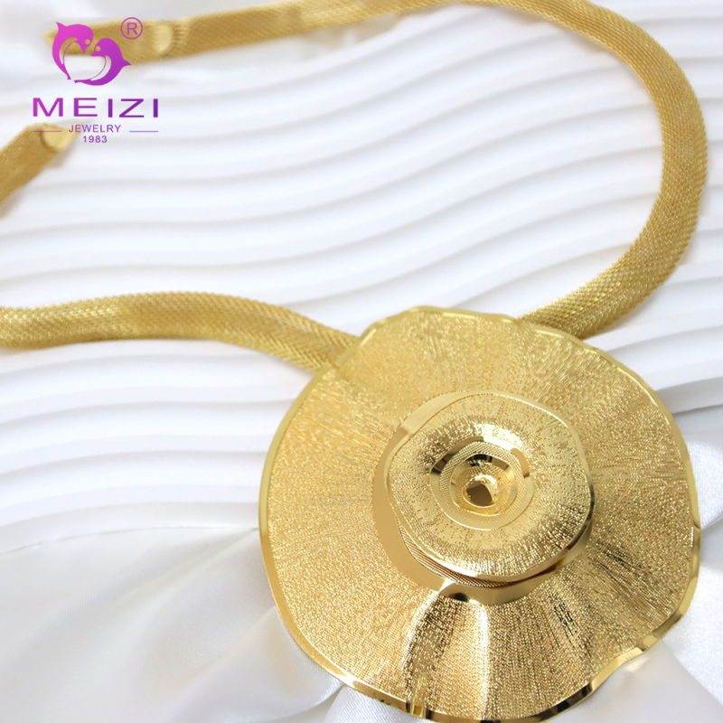 gold pendant set necklace and earring set for wedding gold chain and earrings