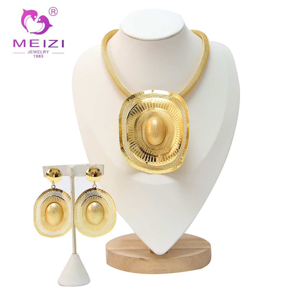 gold necklace earring set