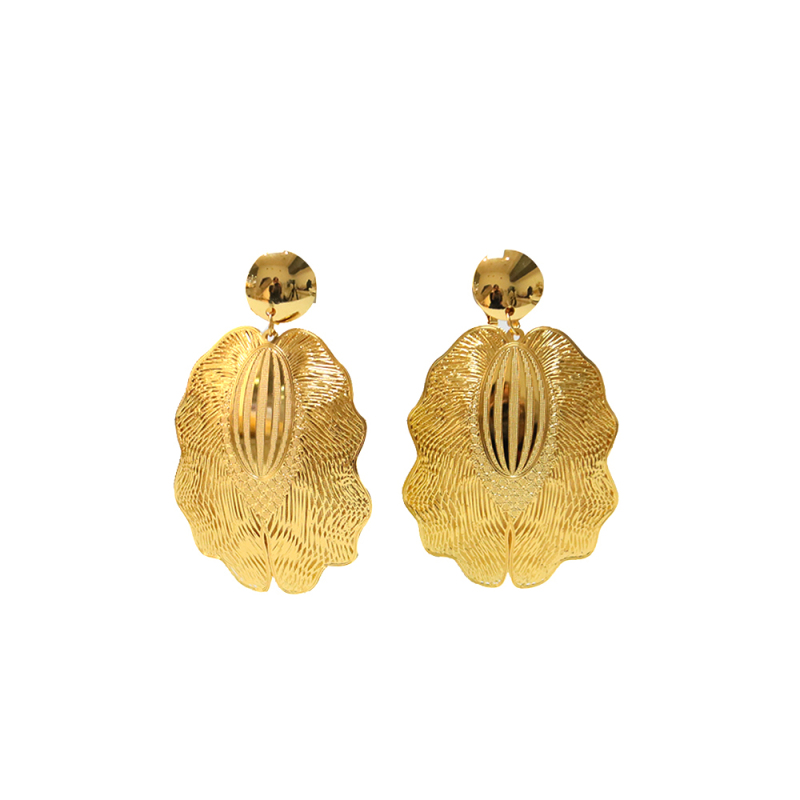 Ensemble de boucles d'oreilles et collier en forme de fleur de mariée en or pour femmes