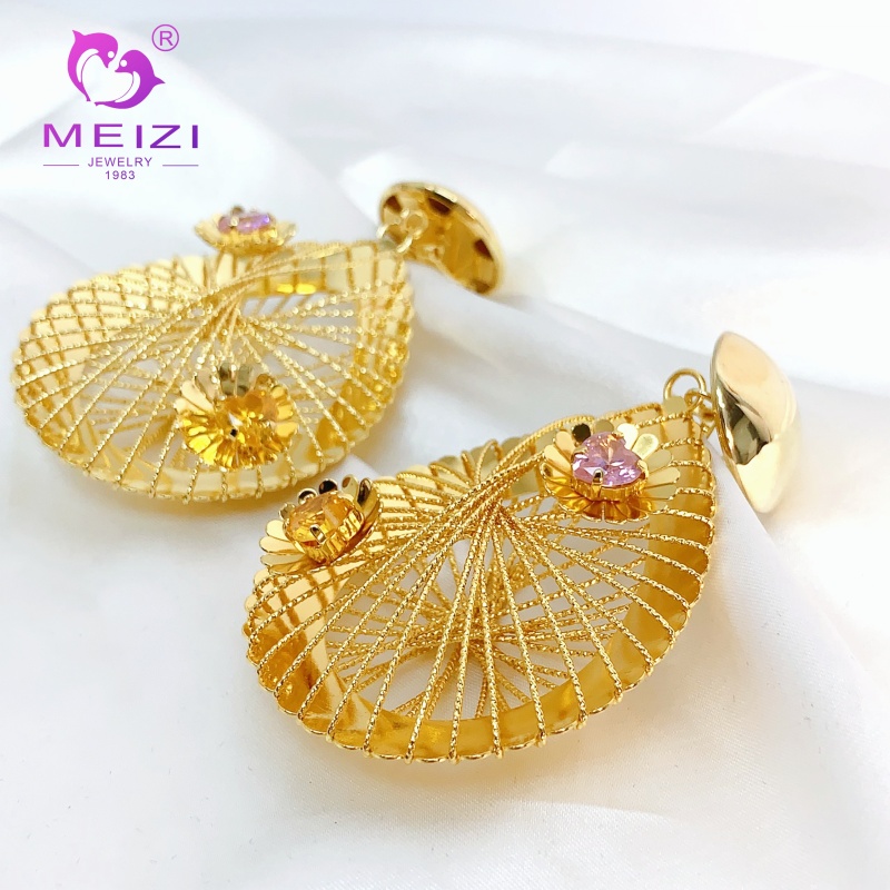 18k gold real diamondear studs wedding earrings for women