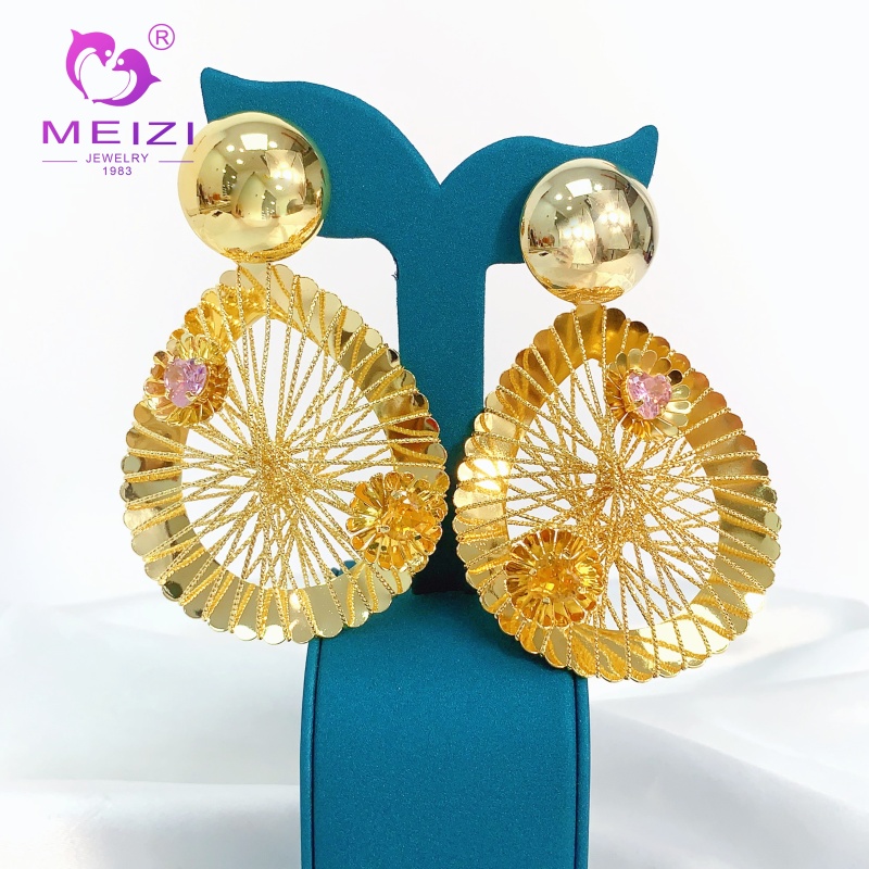 18k gold real diamondear studs wedding earrings for women