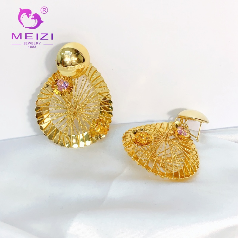 18k gold real diamondear studs wedding earrings for women