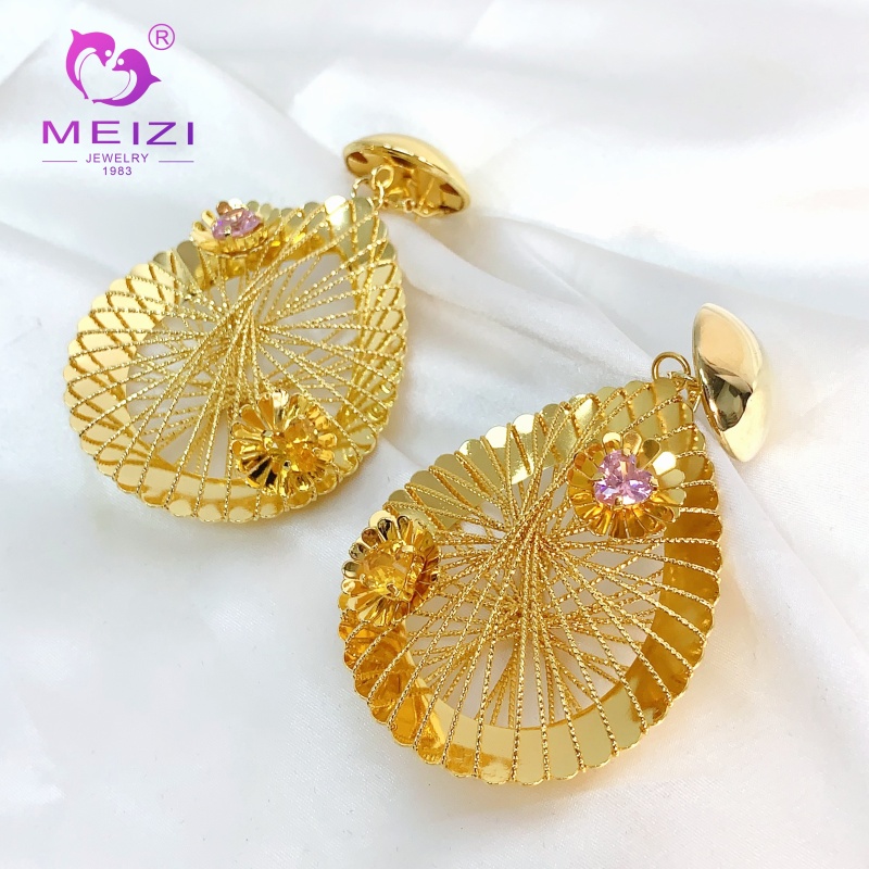 18k gold real diamondear studs wedding earrings for women