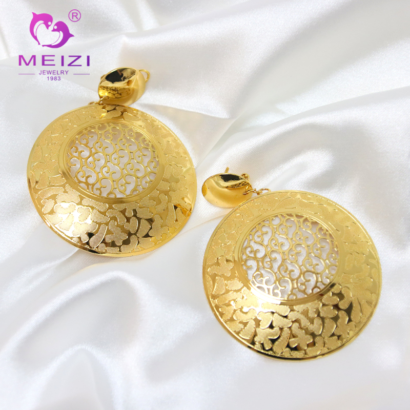 women's fashion chain gold necklace earring set
