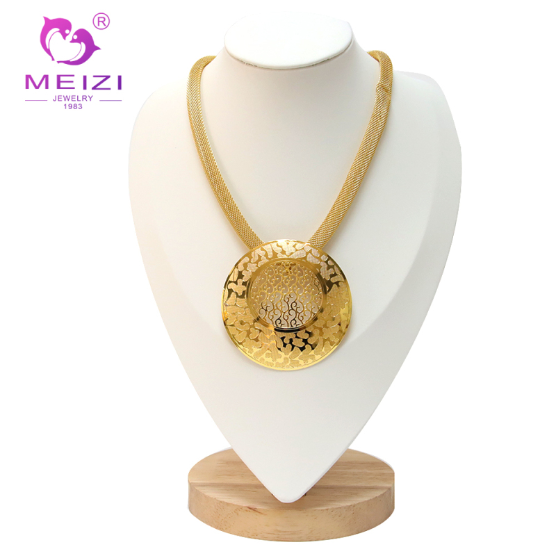 women's fashion chain gold necklace earring set