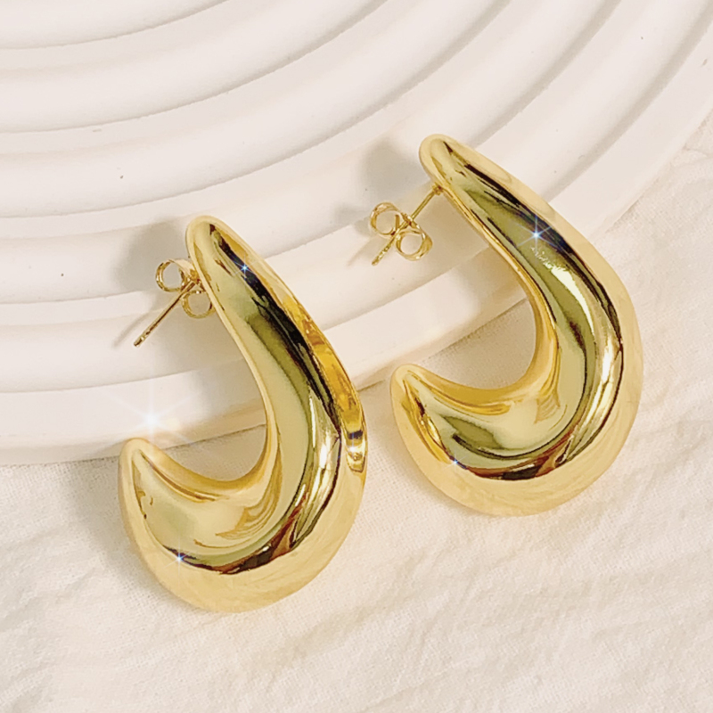 gold hoop real designer hypoallergenic earrings for women
