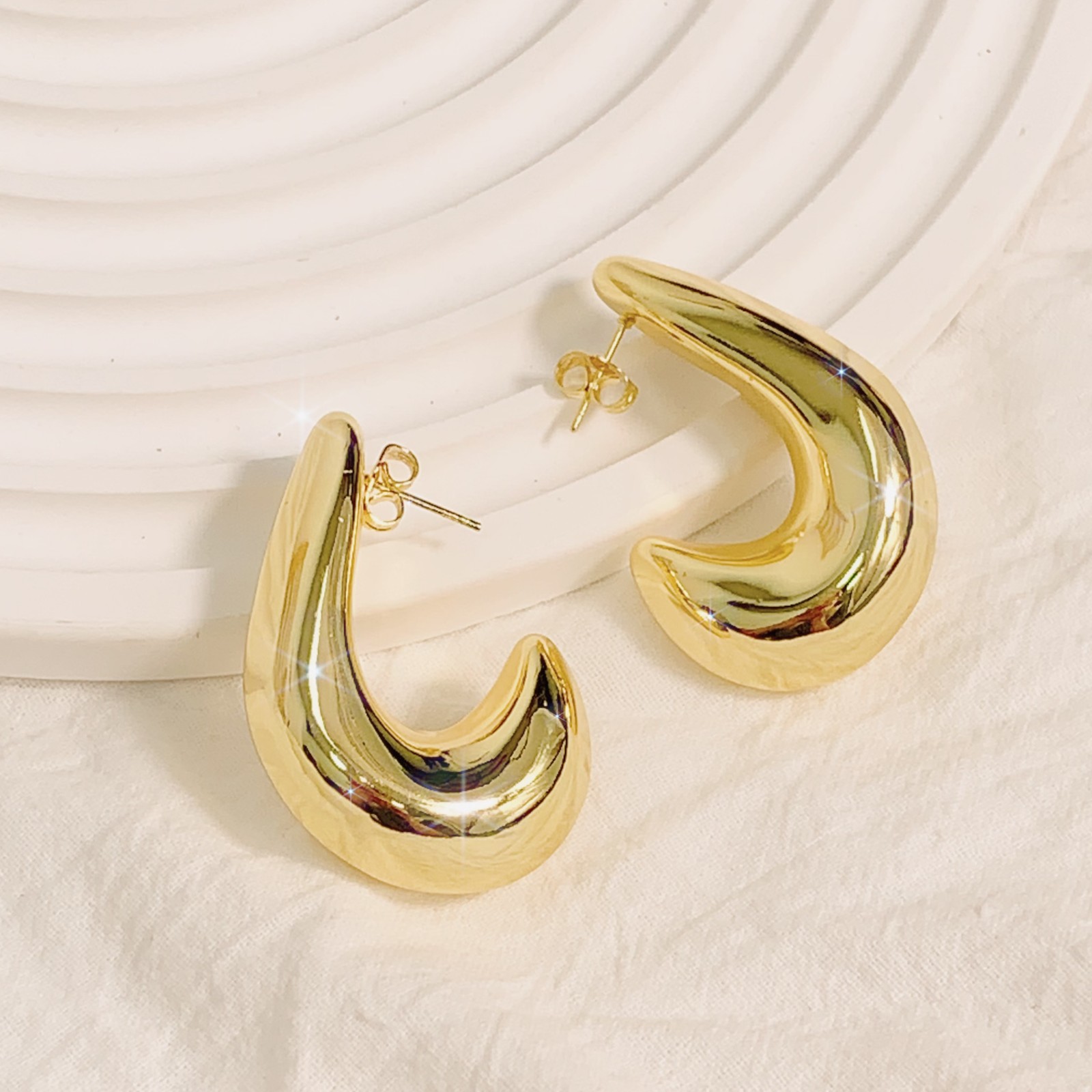 gold hoop earrings