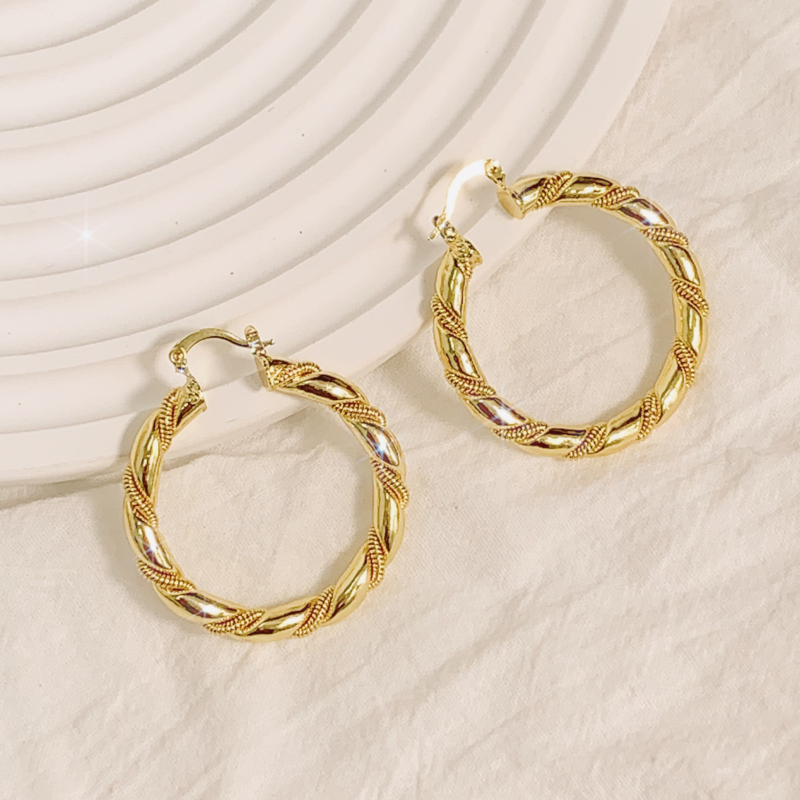 gold hoop wedding bridal hypoallergenic stud earrings for women