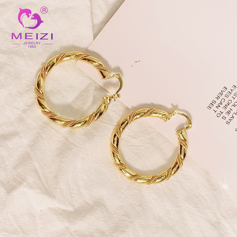 gold hoop wedding bridal hypoallergenic stud earrings for women