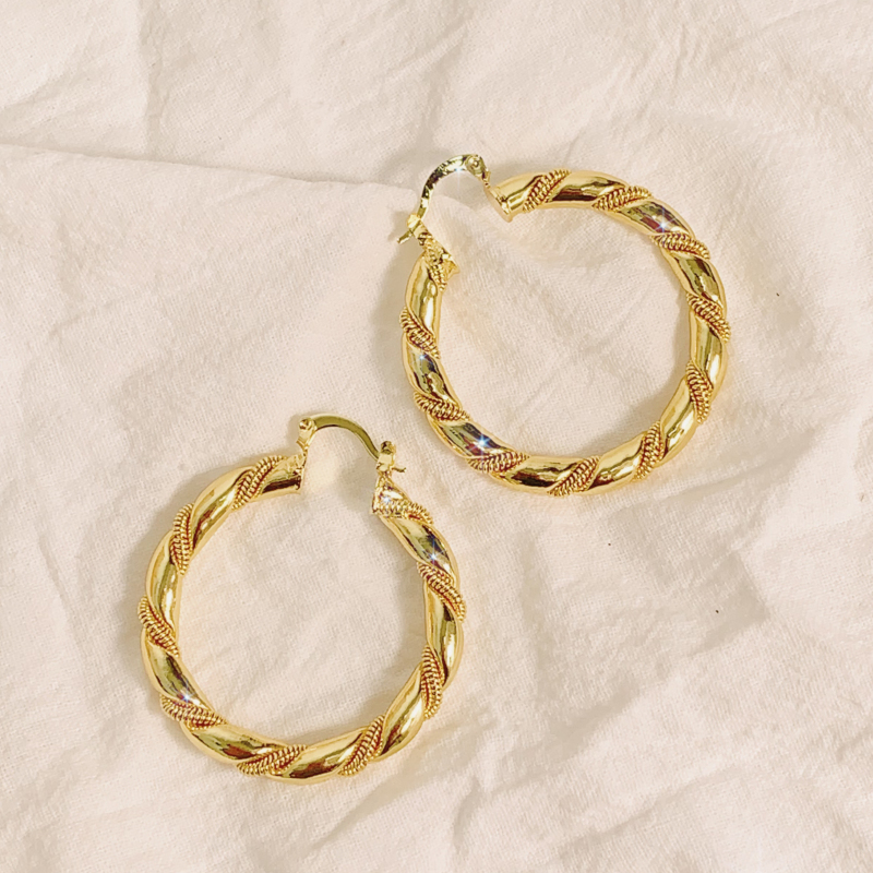 gold hoop wedding bridal hypoallergenic stud earrings for women