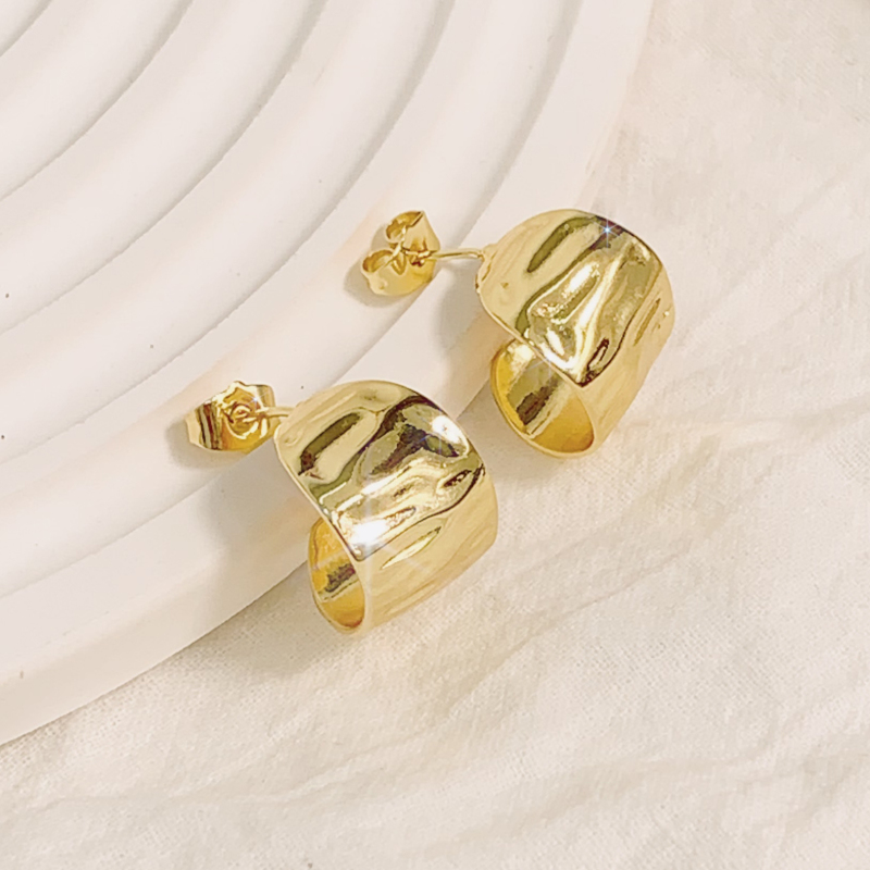 fashion small dainty gold designer hoop earrings for women hypoallergenic jewelry