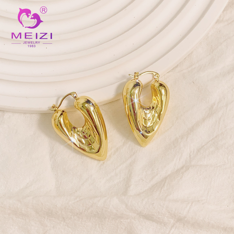 gold drop wedding bride earrings for sensitive ears