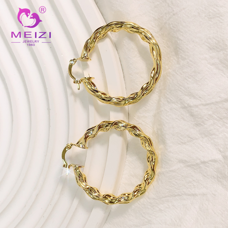 gold hoop studs diamond wedding bridal earrings for women