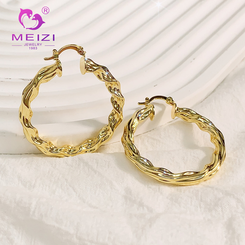 gold hoop studs diamond wedding bridal earrings for women